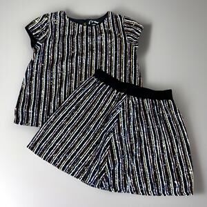 Art Class Sequin Top & Skirt Set Girls Top S 6/6X & Skirt XS (4/5) NWOT